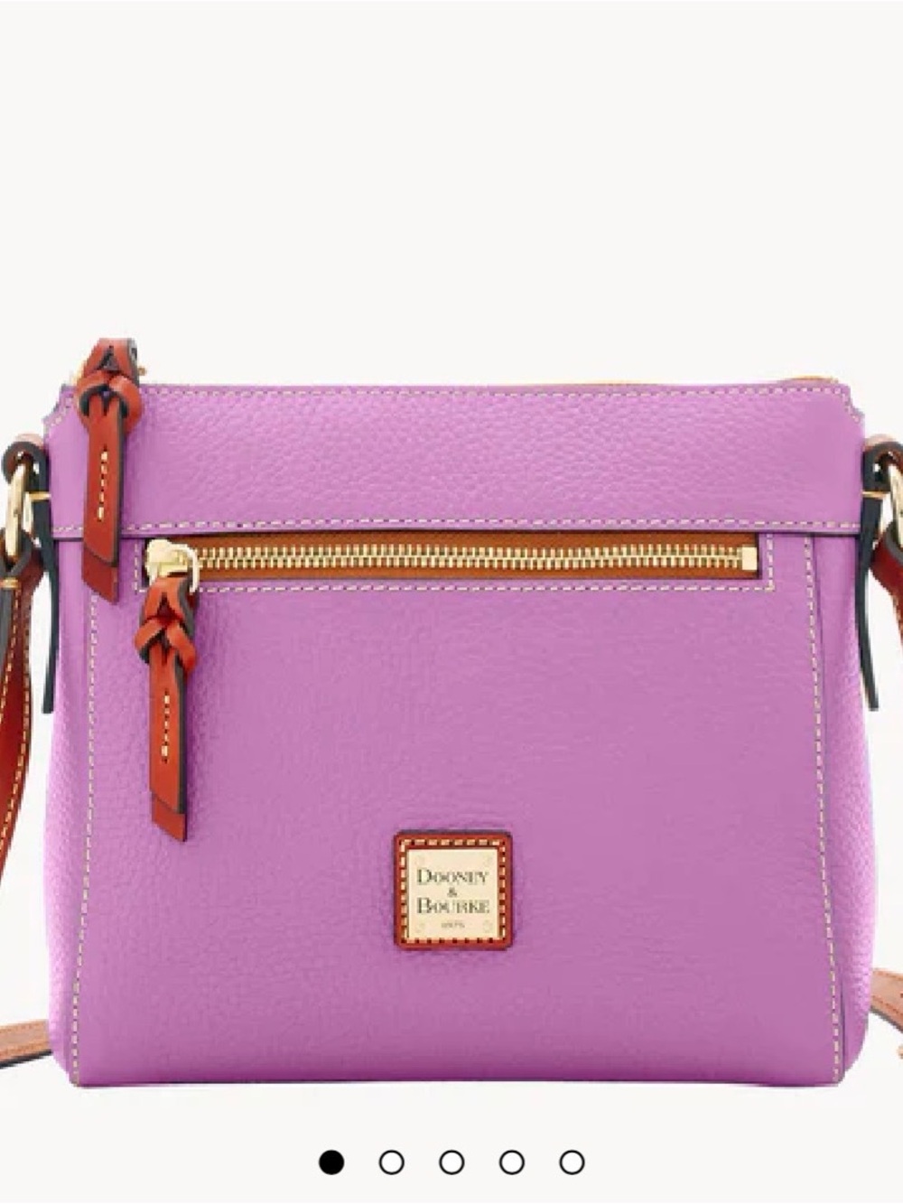 Dooney & Bourke Allison lilac Leather Crossbody with  Trim